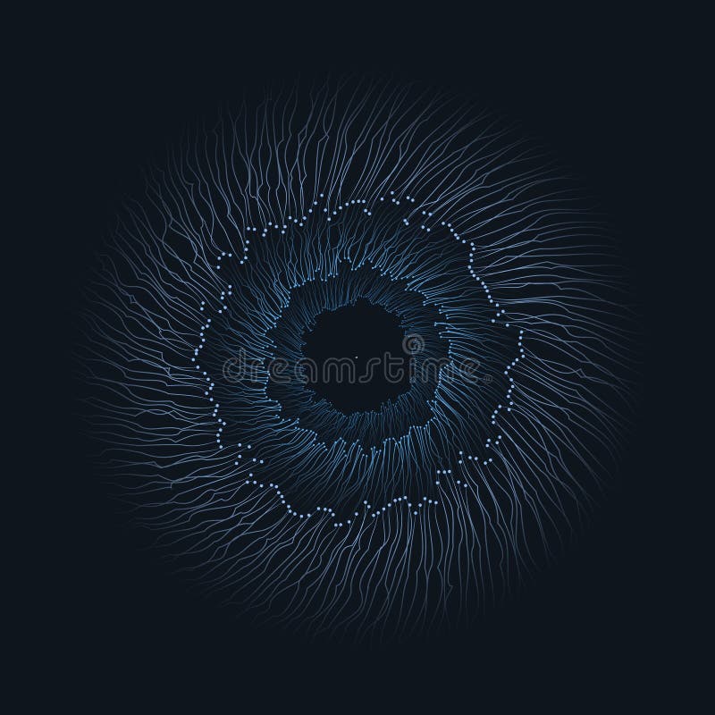 abstract circular geometric background. Vortex of optical fibres. Digital eye. Futuristic concept. EPS vector illustration. abstract circular geometric background. Vortex of optical fibres. Digital eye. Futuristic concept. EPS vector illustration