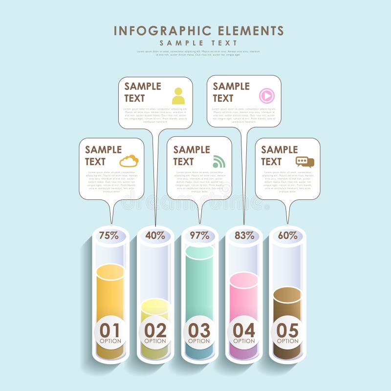 Abstracte 3d infographics van de buisgrafiek royalty-vrije illustratie Abstracte 3d infographics van de buisgrafiek royalty-vrije illustratie