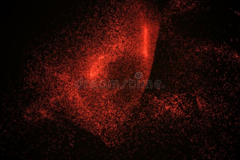 Abstract background made of red glowing particles in shape of an eye. Space shapes. Energy concept. 3D render illustration. Abstract background made of red glowing particles in shape of an eye. Space shapes. Energy concept. 3D render illustration