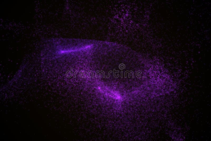 Abstract background made of violet glowing particles in shape of an eye. Space shapes. Energy concept. 3D render illustration. Abstract background made of violet glowing particles in shape of an eye. Space shapes. Energy concept. 3D render illustration