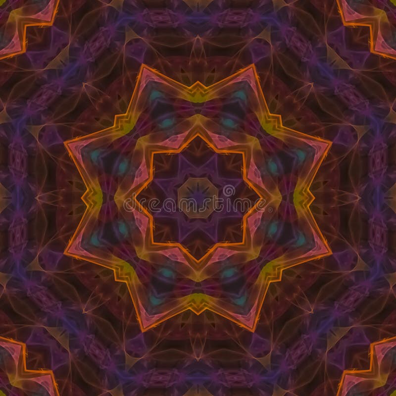 Abstracte digitale mandala van het het ontwerpmozaïek van de caleidoscoop decoratieve symmetrische fantasie mooie stock illustratie Abstracte digitale mandala van het het ontwerpmozaïek van de caleidoscoop decoratieve symmetrische fantasie mooie stock illustratie