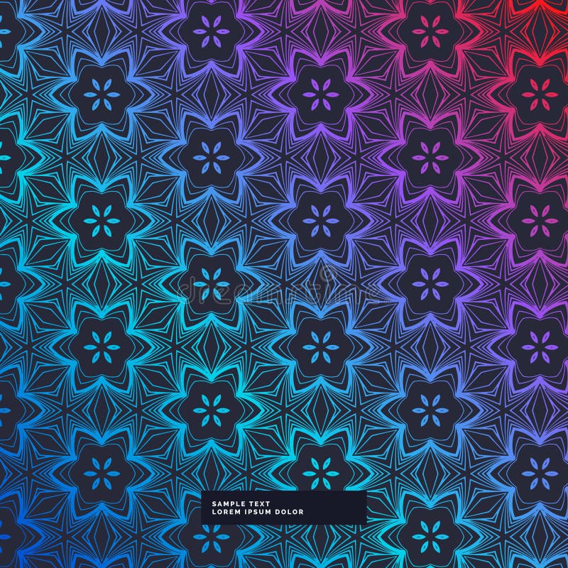 Abstracte donkere achtergrond met bloempatroon royalty-vrije illustratie
