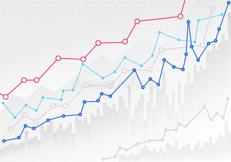 Abstracte financiële grafiek met de grafiek van de tendenslijn en aantallen in effectenbeurs Modelmalplaatje Klaar voor Uw Ontwer royalty-vrije illustratie Abstracte financiële grafiek met de grafiek van de tendenslijn en aantallen in effectenbeurs Modelmalplaatje Klaar voor Uw Ontwer royalty-vrije illustratie