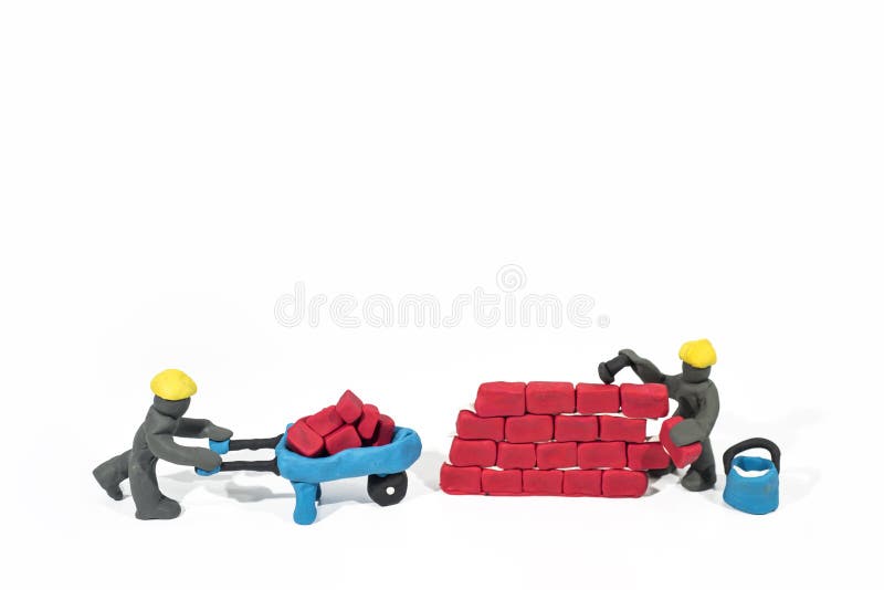 Abstracte foto van de gebouwenwerken Cijfers van Spelklei die worden gemaakt stock afbeeldingen Abstracte foto van de gebouwenwerken Cijfers van Spelklei die worden gemaakt stock afbeeldingen