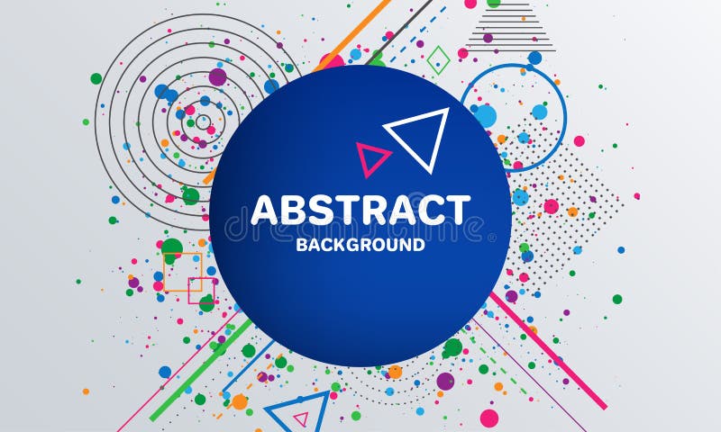Abstracte geometrische patroonachtergrond met cirkel stock illustratie
