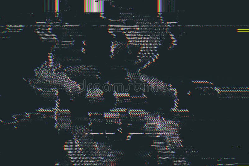 Abstracte Glitch-textuur van het Testschermafbeelding stock afbeelding
