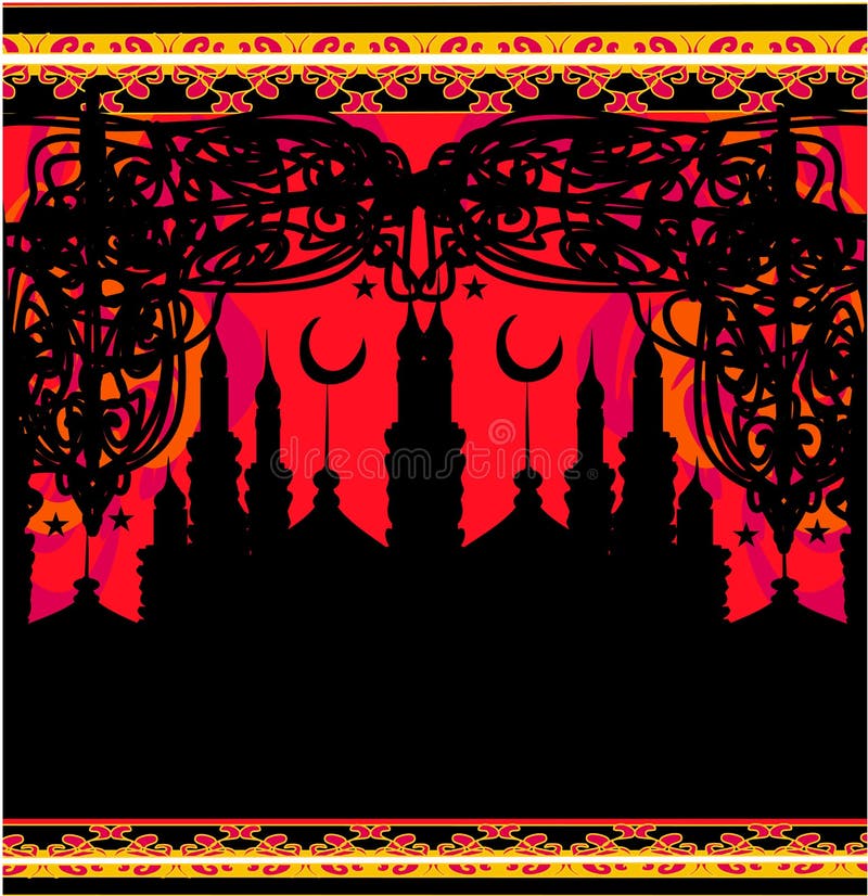 Abstracte godsdienstige achtergrond - Ramadan Kareem-Ontwerp stock illustratie Abstracte godsdienstige achtergrond - Ramadan Kareem-Ontwerp stock illustratie