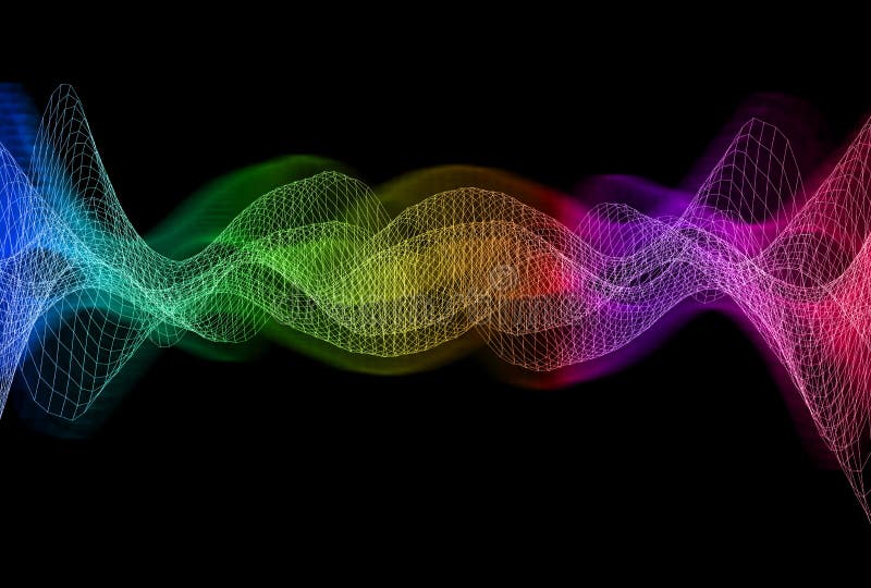 Abstracte golflijnen kleurrijke geluidstechnologie wetenschappen