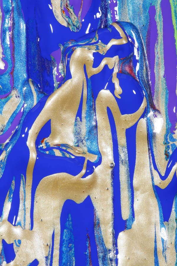 Abstracte gouden en blauwe verf royalty-vrije stock afbeelding Abstracte gouden en blauwe verf royalty-vrije stock afbeelding