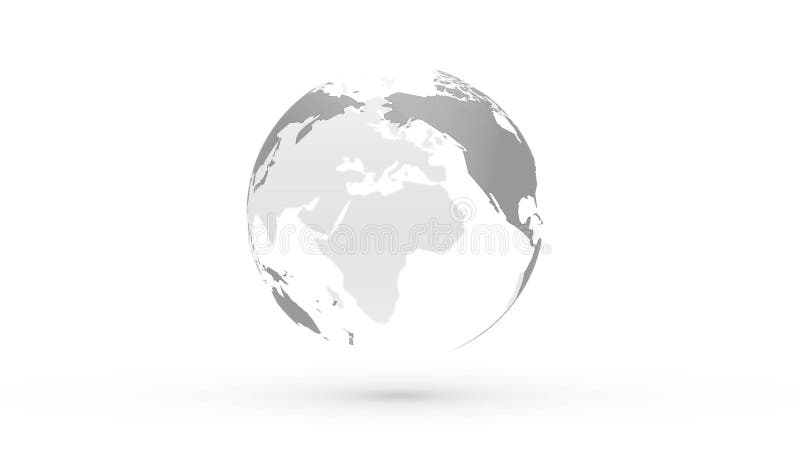 Abstracte grijze wereldbol planeet aarde stock illustratie