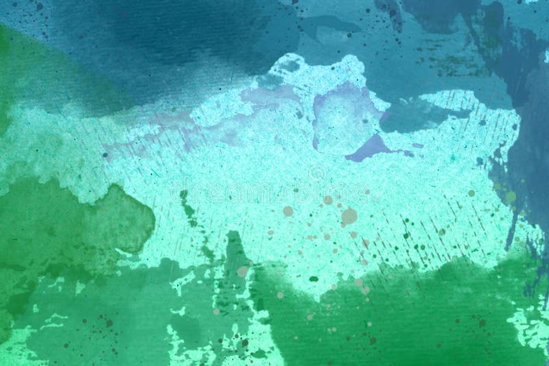 Abstracte groene en blauwe waterverfachtergrond royalty-vrije stock afbeelding Abstracte groene en blauwe waterverfachtergrond royalty-vrije stock afbeelding