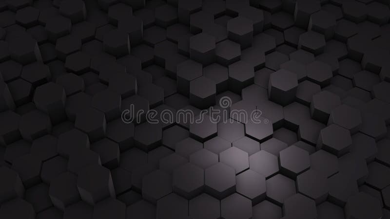 Abstracte Hexagon Geometrische textuur Zwarte Oppervlakteillustratie De donkere hexagonale achtergrond van het netpatroon, willek vector illustratie Abstracte Hexagon Geometrische textuur Zwarte Oppervlakteillustratie De donkere hexagonale achtergrond van het netpatroon, willek vector illustratie