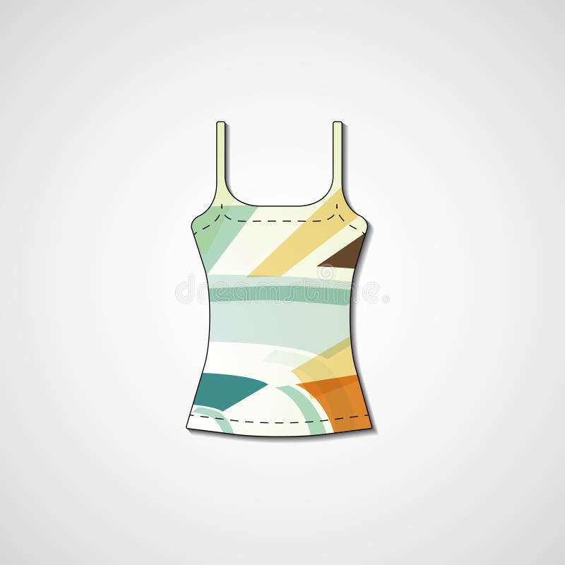 Abstracte illustratie op een hemdje vector illustratie