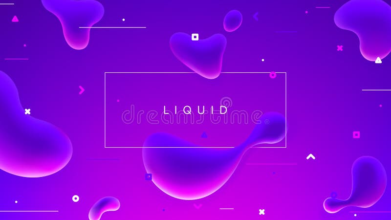 Abstracte kleurrijke banner met vloeibare vormen vector illustratie Abstracte kleurrijke banner met vloeibare vormen vector illustratie