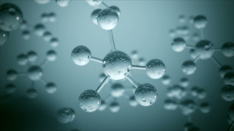 Abstracte Moleculeachtergrond - 3D Animatie van Loopable