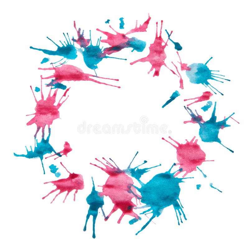 Abstracte mooie blauwe/roze waterverf geschilderde cirkel met exemplaarruimte vector illustratie Abstracte mooie blauwe/roze waterverf geschilderde cirkel met exemplaarruimte vector illustratie