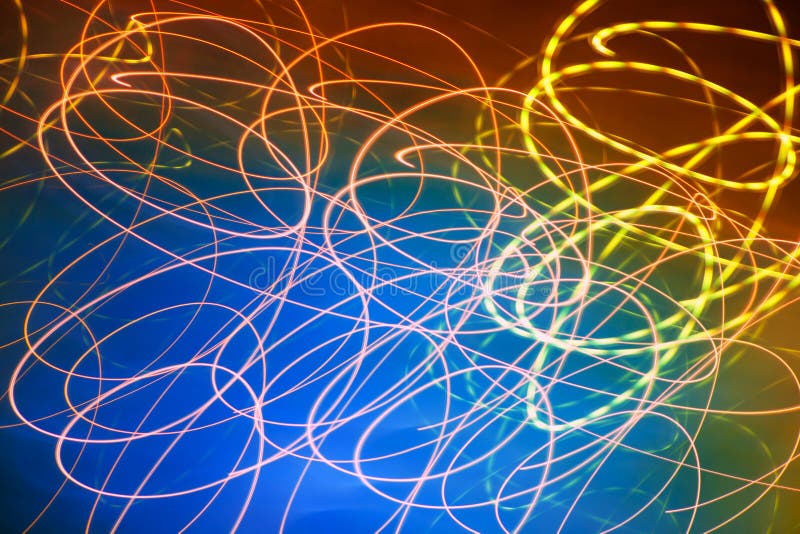 Abstracte bewegingsonscherpte van lichten op blauw royalty-vrije stock fotografie