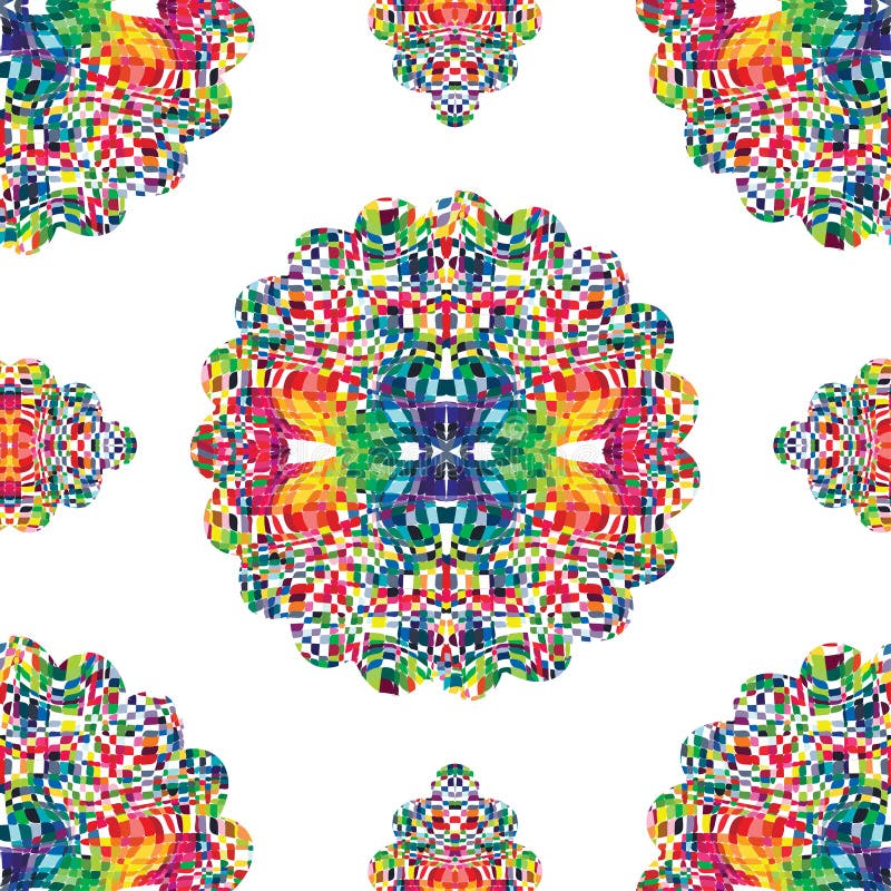 Abstracte mozaïek kleurrijke naadloze achtergrond, vector vector illustratie Abstracte mozaïek kleurrijke naadloze achtergrond, vector vector illustratie