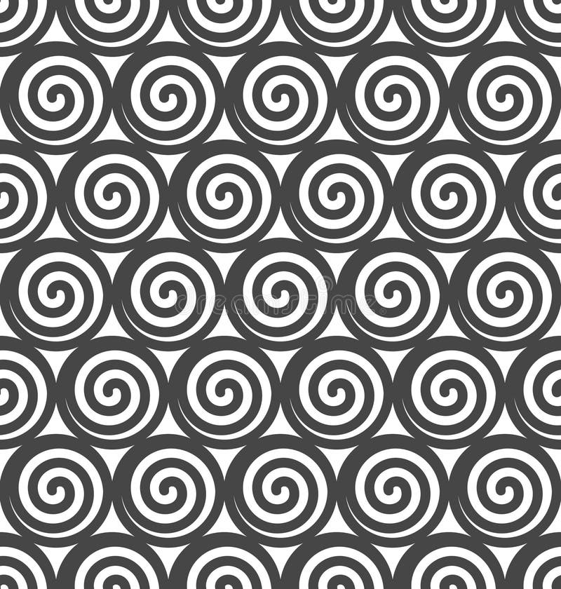 Abstracte spiraalvormige vector naadloze achtergrond. stock illustratie Abstracte spiraalvormige vector naadloze achtergrond. stock illustratie