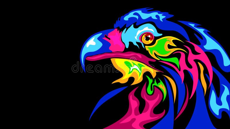 Abstracte stylization van de adelaar vector illustratie Abstracte stylization van de adelaar vector illustratie