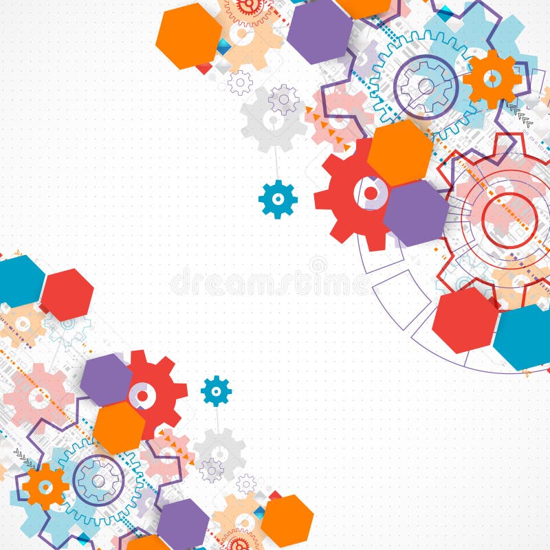 Abstracte technologische achtergrond met tandraderen royalty-vrije illustratie Abstracte technologische achtergrond met tandraderen royalty-vrije illustratie
