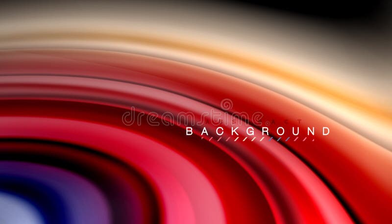 Abstracte van de de regenboogstijl van golflijnen vloeibare de kleurenstrepen op zwarte achtergrond stock illustratie Abstracte van de de regenboogstijl van golflijnen vloeibare de kleurenstrepen op zwarte achtergrond stock illustratie