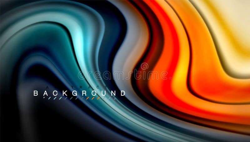 Abstracte van de de regenboogstijl van golflijnen vloeibare de kleurenstrepen op zwarte achtergrond vector illustratie Abstracte van de de regenboogstijl van golflijnen vloeibare de kleurenstrepen op zwarte achtergrond vector illustratie