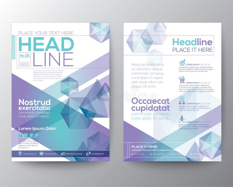 Abstract polygon design vector template layout for magazine brochure flyer booklet cover annual report in A4 size. Abstract polygon design vector template layout for magazine brochure flyer booklet cover annual report in A4 size