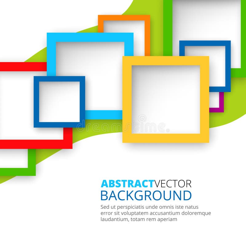 Abstracte Vierkanten Achtergrond stock illustratie