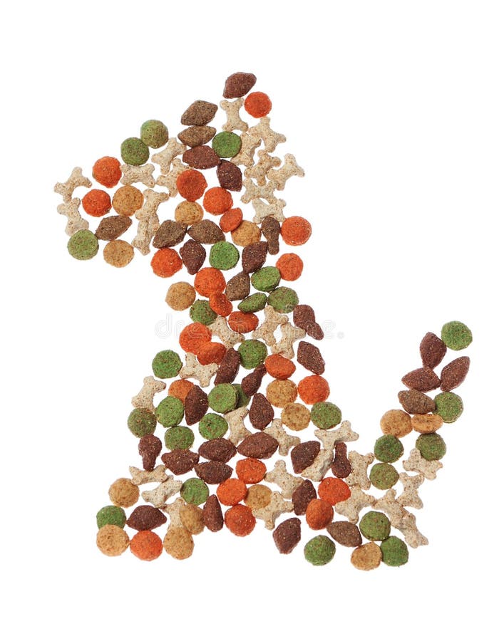 Abstracte vorm van hondenbrokken stock fotografie