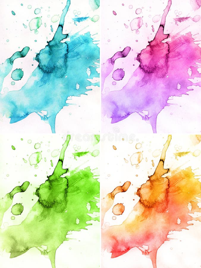 Abstracte waterverfachtergronden royalty-vrije illustratie Abstracte waterverfachtergronden royalty-vrije illustratie