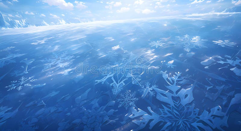 Abstract Winter Background with Frozen Pattern. Christmas Design template can be used for brochure, banners or website. AI generated. Abstract Winter Background with Frozen Pattern. Christmas Design template can be used for brochure, banners or website. AI generated