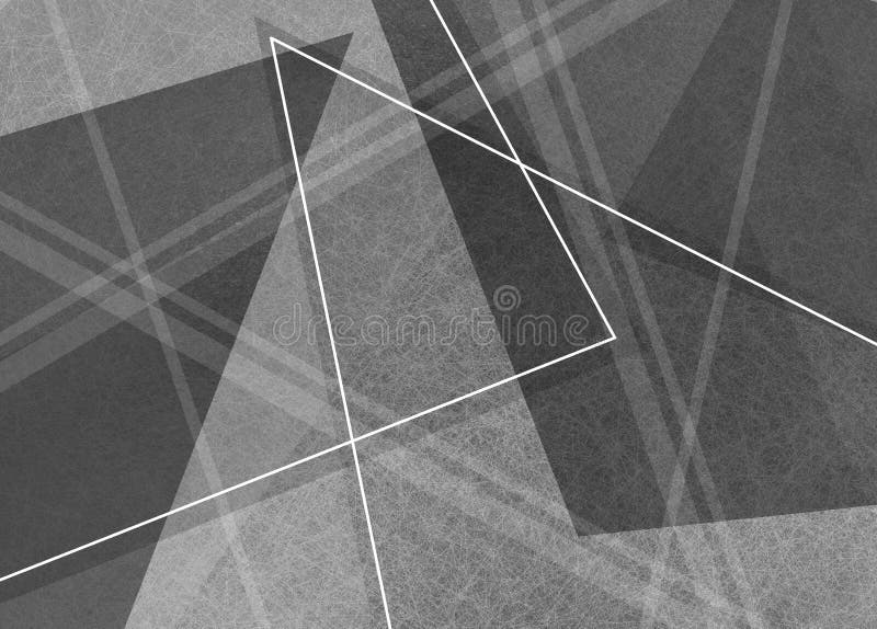 Abstracte zwart-witte achtergrond met lijnen en driehoeksvormen vector illustratie Abstracte zwart-witte achtergrond met lijnen en driehoeksvormen vector illustratie