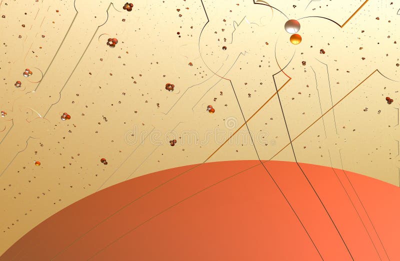 Abstractiefractal 3d zonsondergang royalty-vrije stock afbeelding Abstractiefractal 3d zonsondergang royalty-vrije stock afbeelding