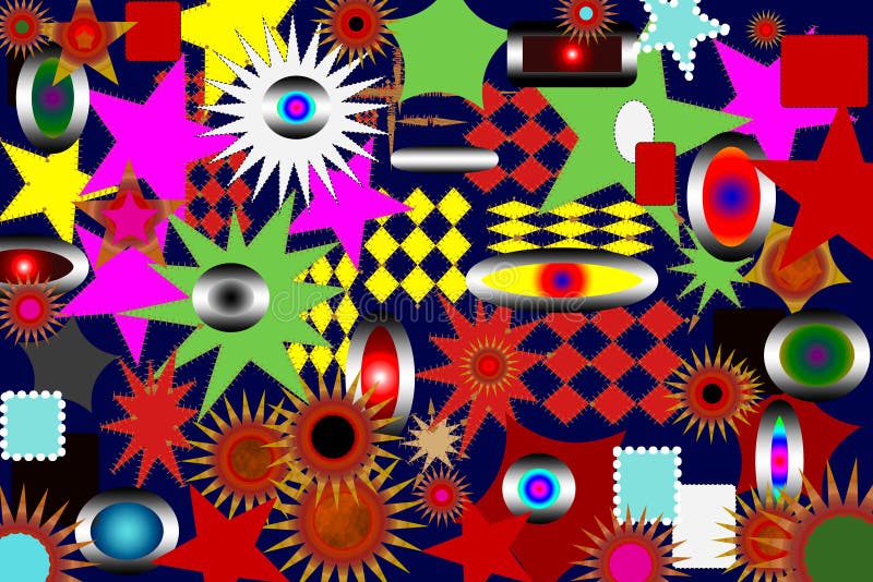 Abstraction Beau et de fête Étoile colorée Fond noir illustration stock Abstraction Beau et de fête Étoile colorée Fond noir illustration stock