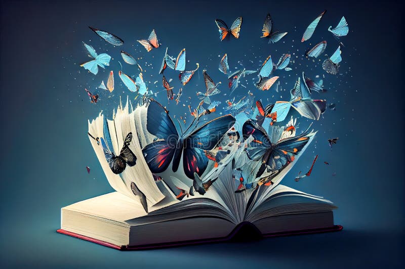 Abstraction Butterflies Fly Out of the Book. Generative AI, Generative