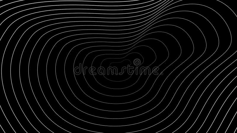 abstraction cyclic mobile network of squares black and white