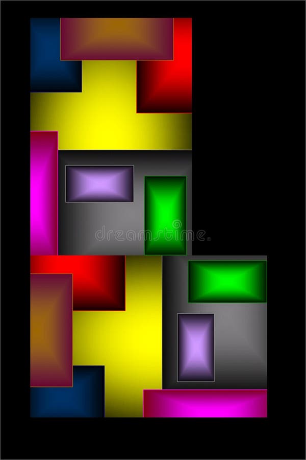 Abstraction geometry. Geometric shapes and lines in different interpretations. From the concrete to the abstract vector illustration