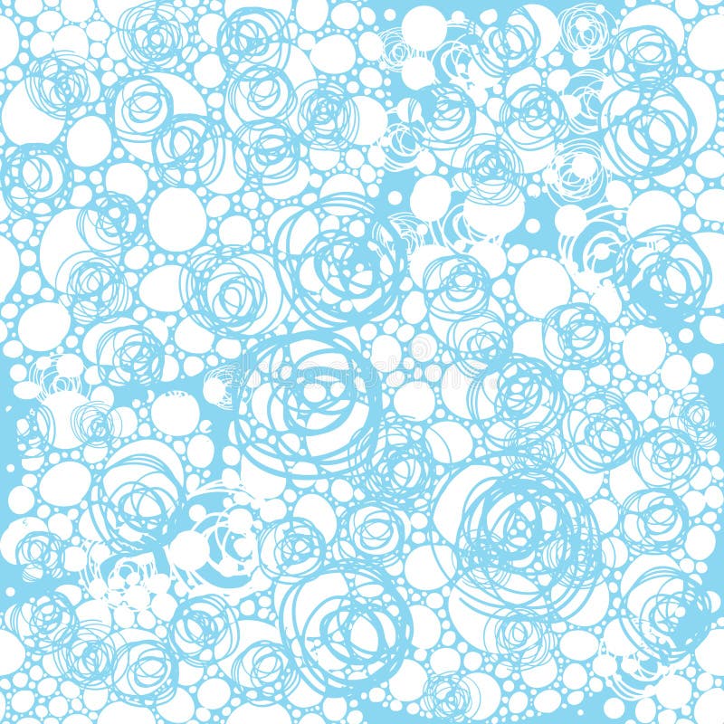 Abstraction snow circles on a light blue background. Vector illustration stock illustration