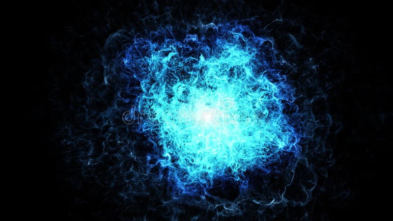 Abstracto azul partícula portal fondo sin fisuras bucle canal alfa
