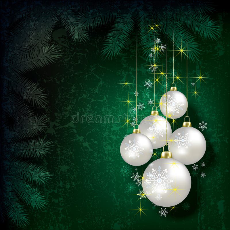 Fundo natalício abstrato com decorações ilustração stock