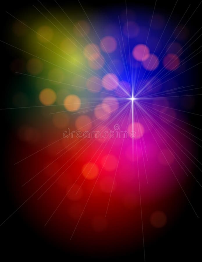 Abstraiga el retrato colorido del fondo de las luces stock de ilustración
