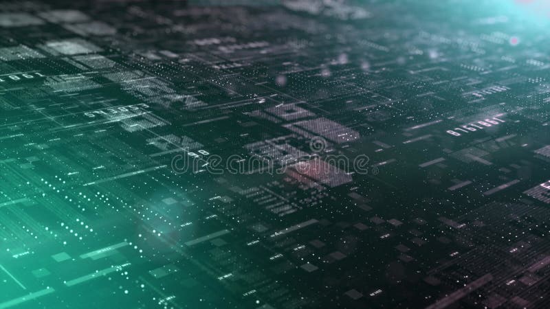 Abstrait 4k animation vert noir blanc numérique cyberespace futuriste matriciel analyse de données technologie internet haute vite banque de vidéos