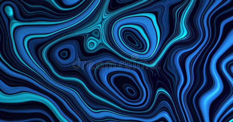Abstrait liquide bouclage mouvement graphique fond bleu eau illustration libre de droits