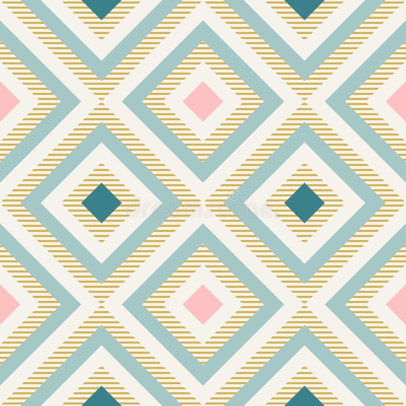 Abstrakcjonistyczna geometria w retro kolorach, diament kształtuje geo wzór ilustracja wektor Abstrakcjonistyczna geometria w retro kolorach, diament kształtuje geo wzór ilustracja wektor