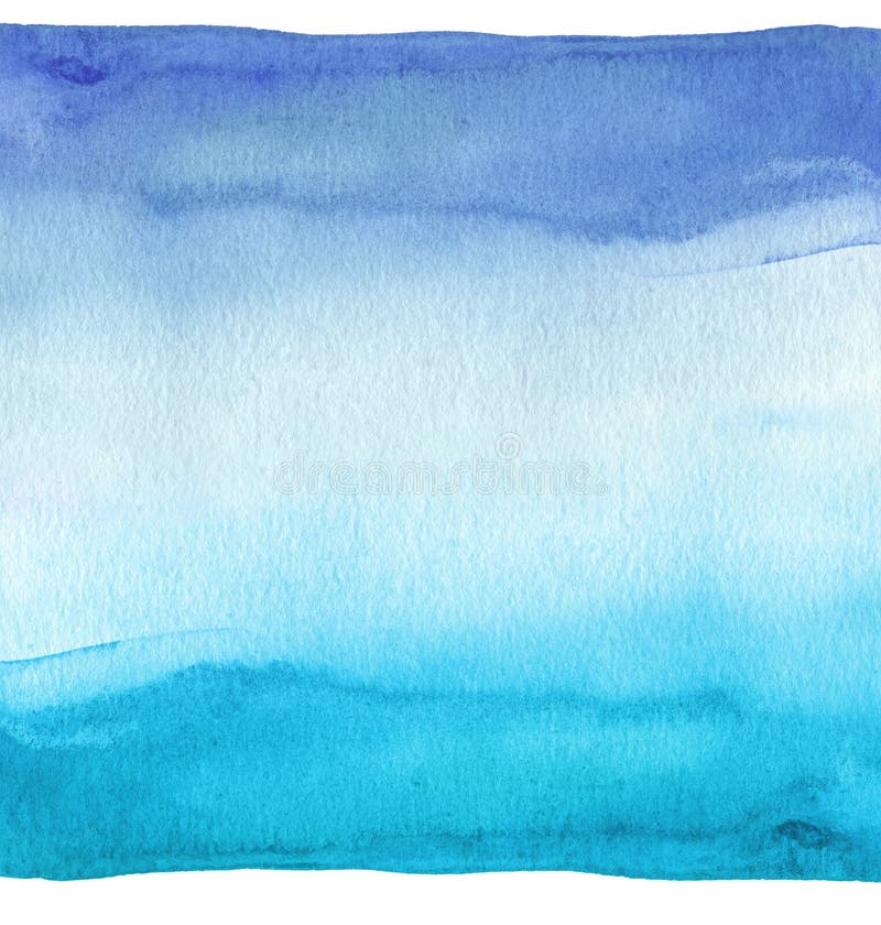 Abstrakcjonistyczna tła błękitny ręka malująca akwarela papier textured ilustracji