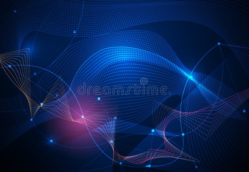 Abstrakcjonistyczne molekuły i 3D siatka z liniami Poligonalnymi, Geometryczny, ilustracji Abstrakcjonistyczne molekuły i 3D siatka z liniami Poligonalnymi, Geometryczny, ilustracji