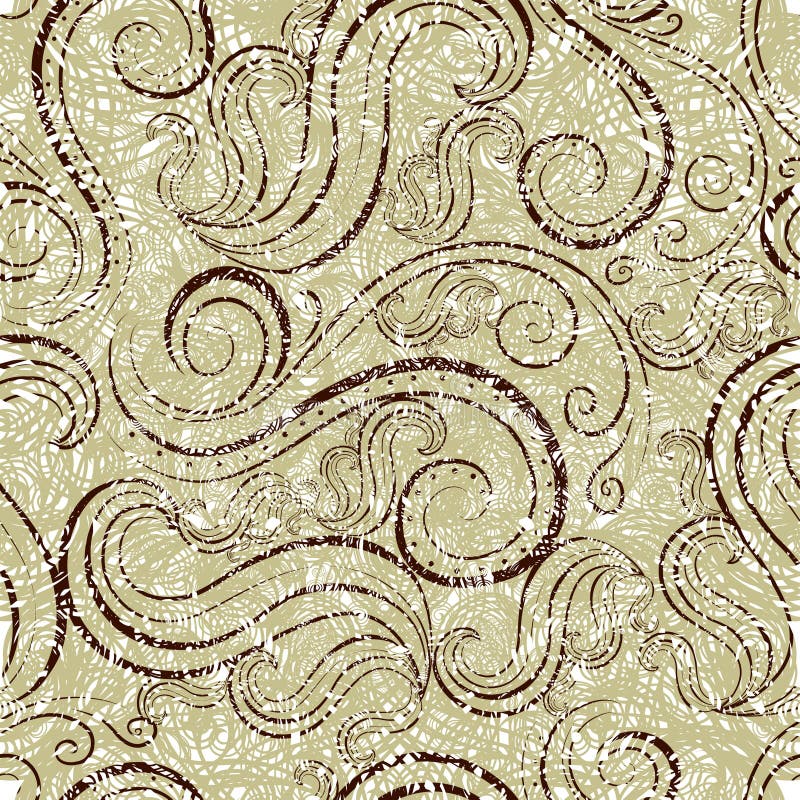 Seamless beige grunge abstract twirl pattern (From my big Seamless collection). Seamless beige grunge abstract twirl pattern (From my big Seamless collection)