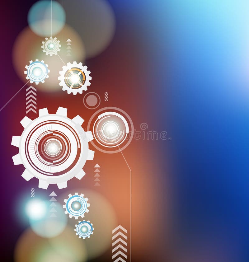 Abstrakcjonistycznego cyfrowego Cogs kół tła wektorowy projekt ilustracja wektor Abstrakcjonistycznego cyfrowego Cogs kół tła wektorowy projekt ilustracja wektor