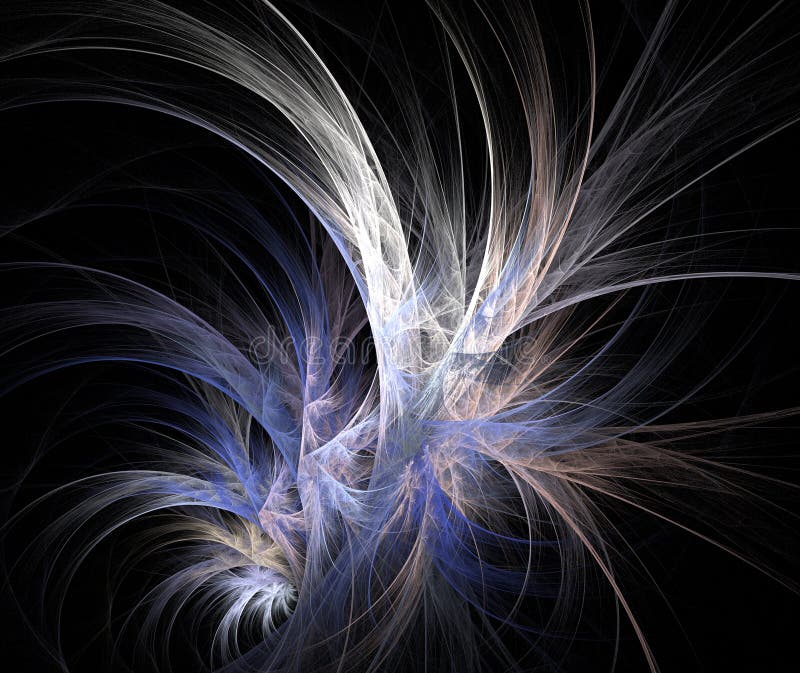 Abstrakcjonistycznego fractal koloru tekstury kwiecisty skład na czarnym tle ilustracja wektor Abstrakcjonistycznego fractal koloru tekstury kwiecisty skład na czarnym tle ilustracja wektor